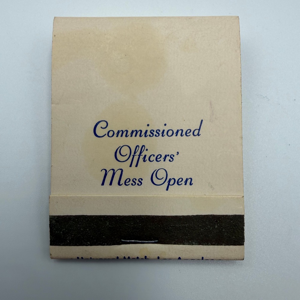 Vintage Naval Station Long Beach Commissioned Officers Mess Open Matchbook